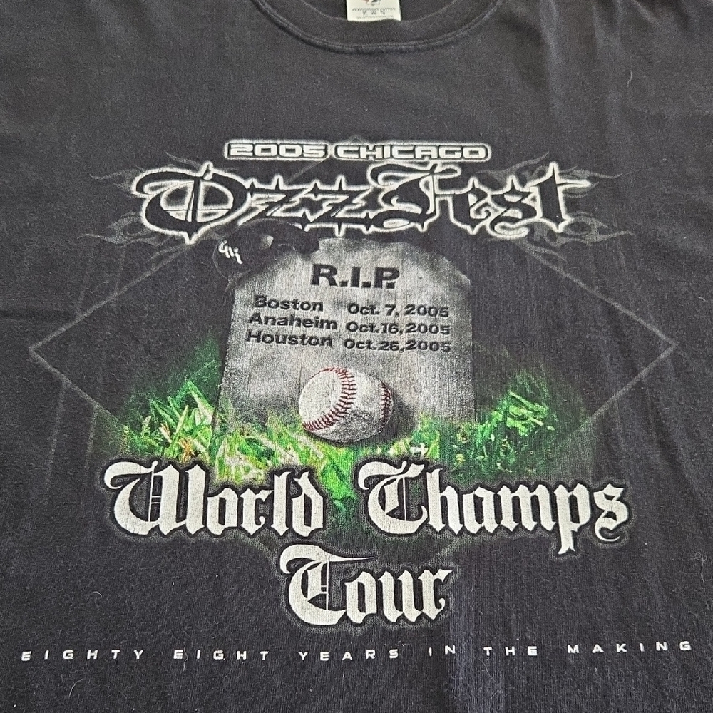 2005 Chicago OzzFest World Champs Black Jerzees Unisex XL T-Shirt
